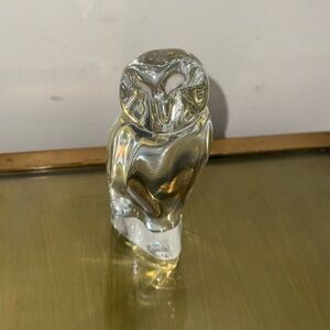 Baccarat French Crystal Collectible Owl Figurine / Paper weight
